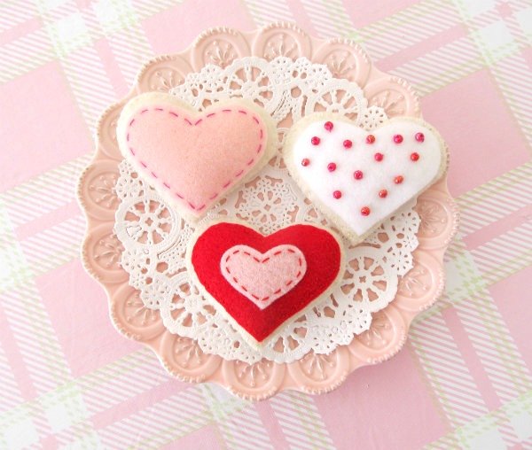 Felt Heart Cookies