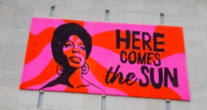 Nina Simone Crochet Mural